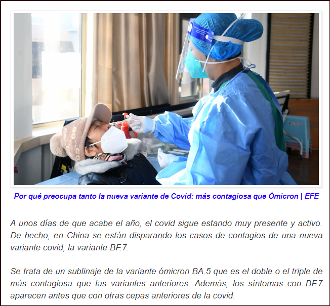  BF.7. la nueva subvariante de la BA5 (COVID-19) que amenaza con extenderse a todo el mundo