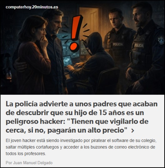  Un ni&ntilde;o de 15 a&ntilde;os se convierte en peligroso hacker