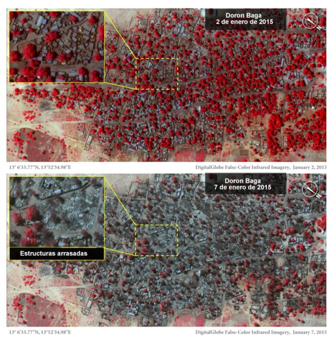 Qu&eacute; muestran las im&aacute;genes satelitales sobre la destrucci&oacute;n de Boko Haram en Nigeria