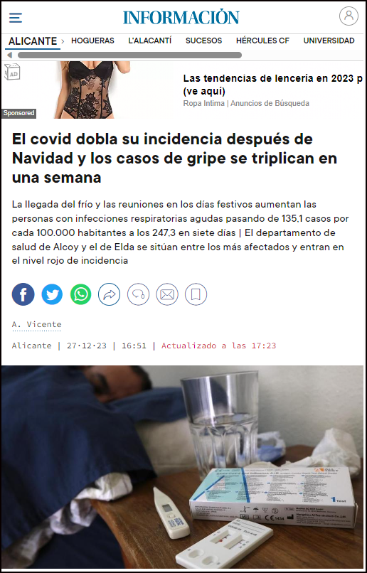 El COVID redobla los contagios en tiempos de Navidad por culpa del incremento de reuniones y cenas