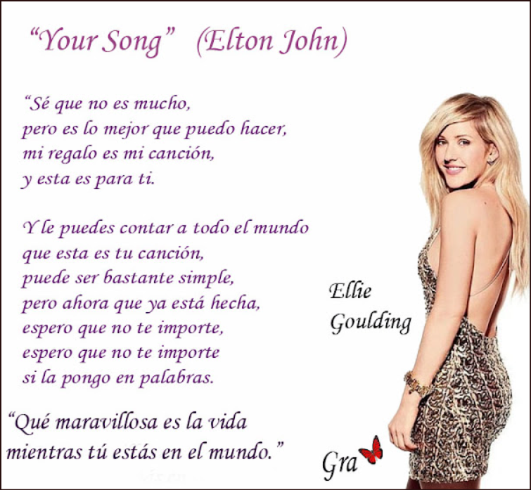  Tu canci&oacute;n, "your song"
