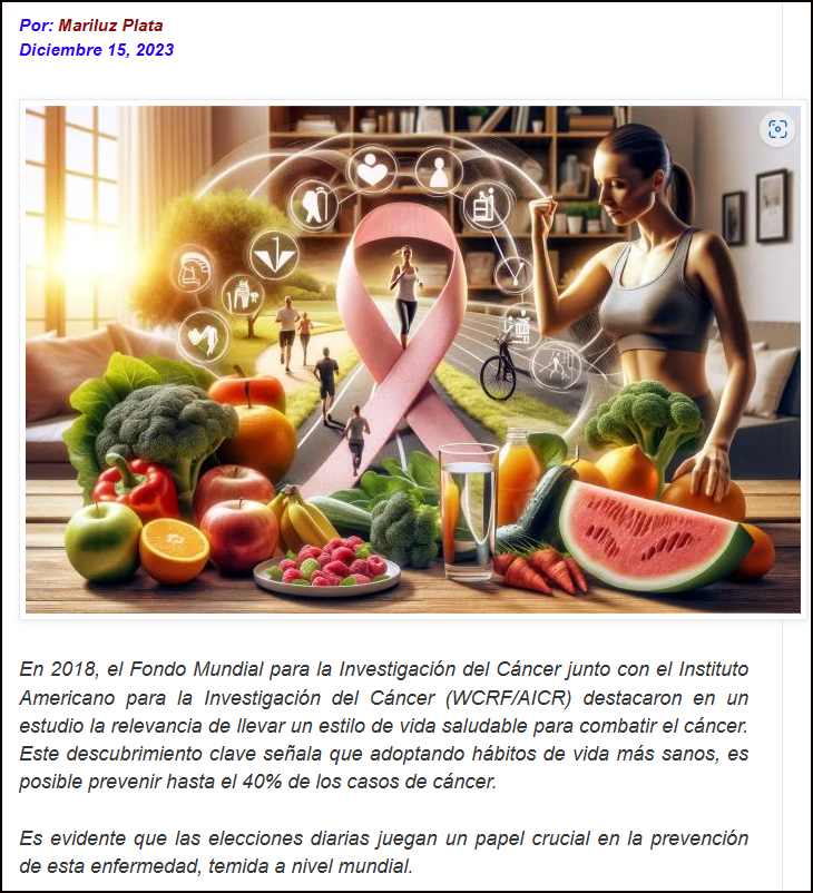  Reducir el riesgo de c&aacute;ncer: Aqu&iacute; dejamos las claves (posibles)