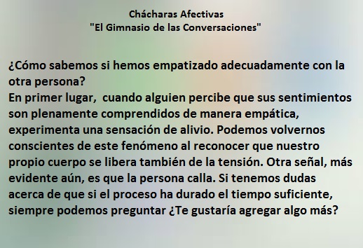 Ch&aacute;charas Afectivas "El Gimnasio de las conversaciones"