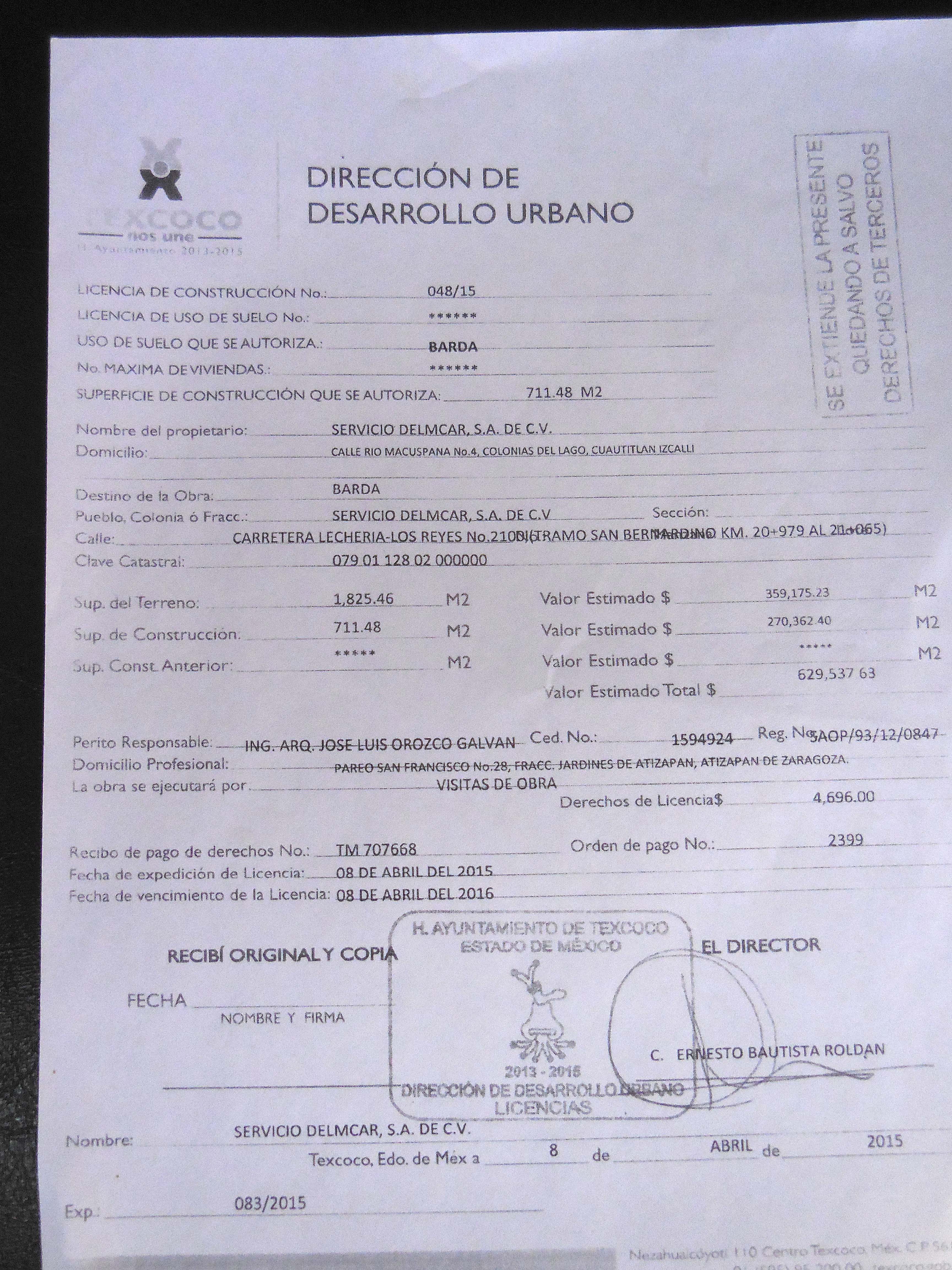 Gobierno de Texcoco s&iacute; autoriz&oacute; gasolinera en San Felipe 