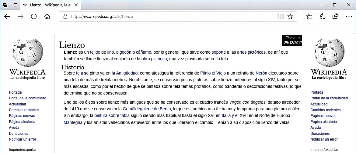 Lienzos m&aacute;s antiguos de los que se tiene noticia