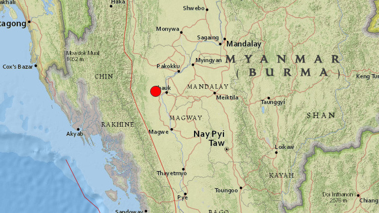 Fuerte terremoto de magnitud 6,8 sacude Birmania y se siente en India, Nepal, Banglad&eacute;s y Tailandia: