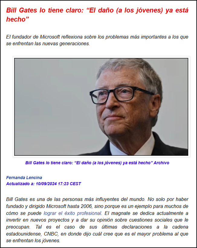 Desesperanzador: Las noticias falsas y la desinformaci&oacute;n est&aacute;n ganando la batalla (Bill Gates