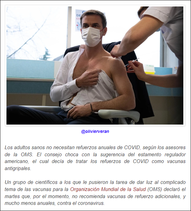 OMS: Fin de las vacunas contra la COVID-19 de forma masiva para centrarse en los grupos de riesgo