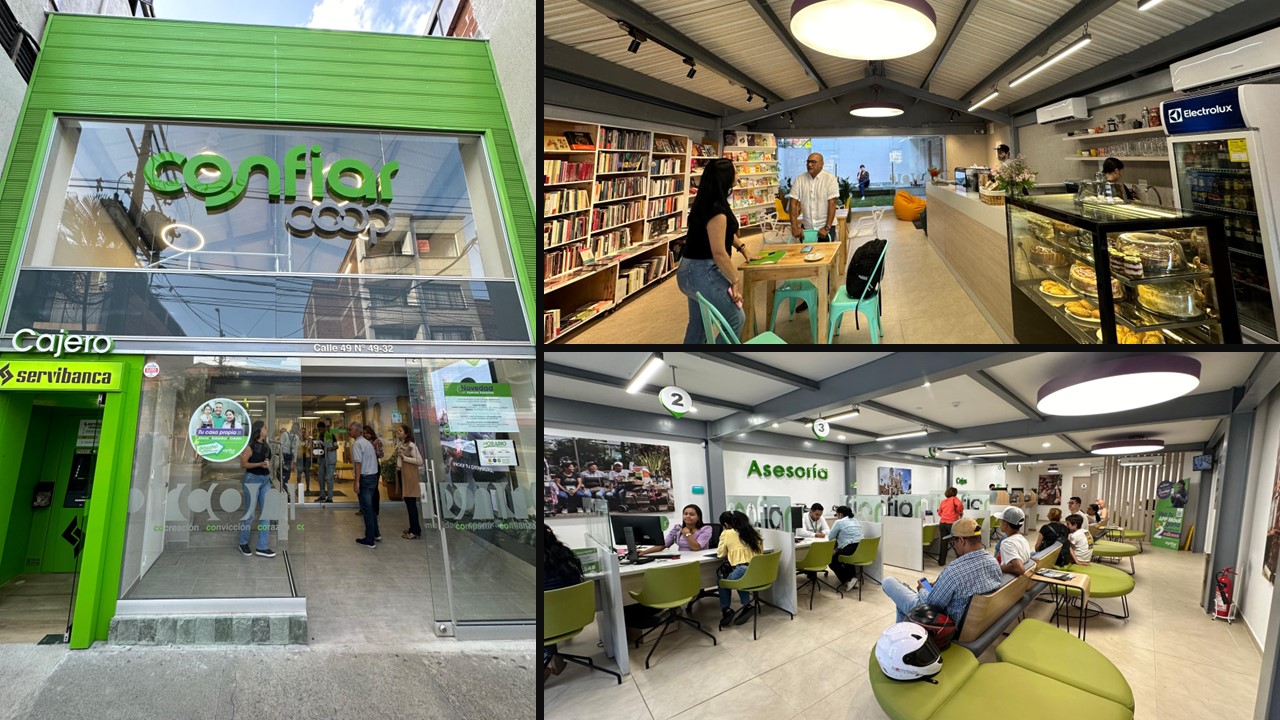 Confiar reinaugura su agencia en Bello: un espacio que fusiona finanzas, cultura y caf&eacute;