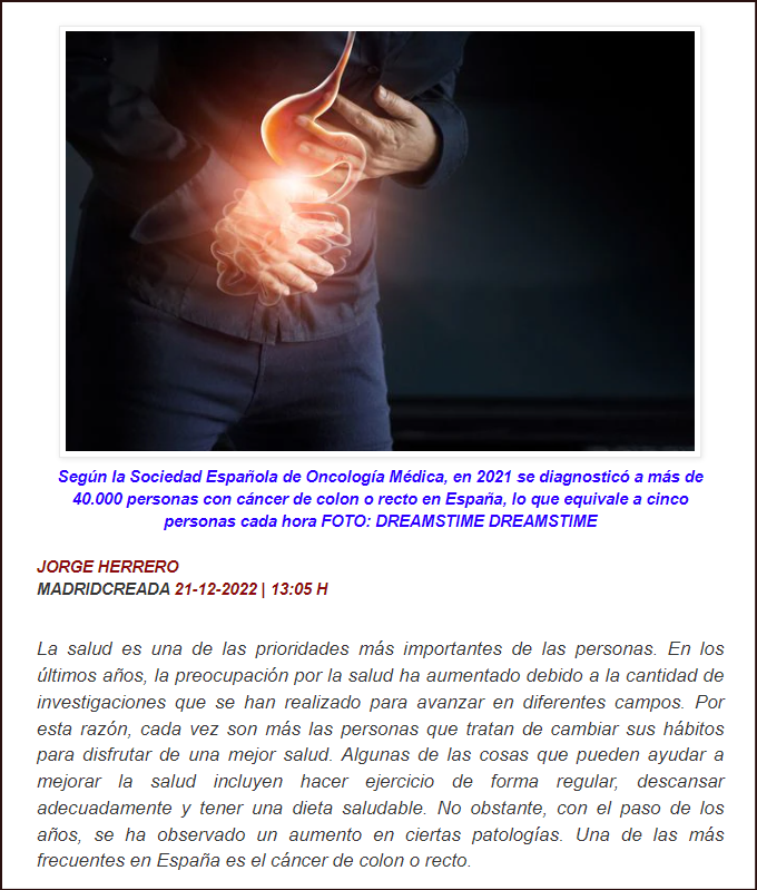 C&aacute;ncer de colon: Primeros s&iacute;ntomas y m&eacute;todos de prevenci&oacute;n