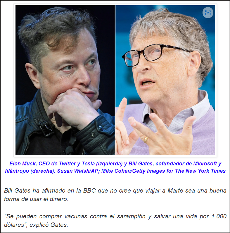 Bill gates, Elon Musk, la luna y en qu&eacute; se quieren gastar el dinero