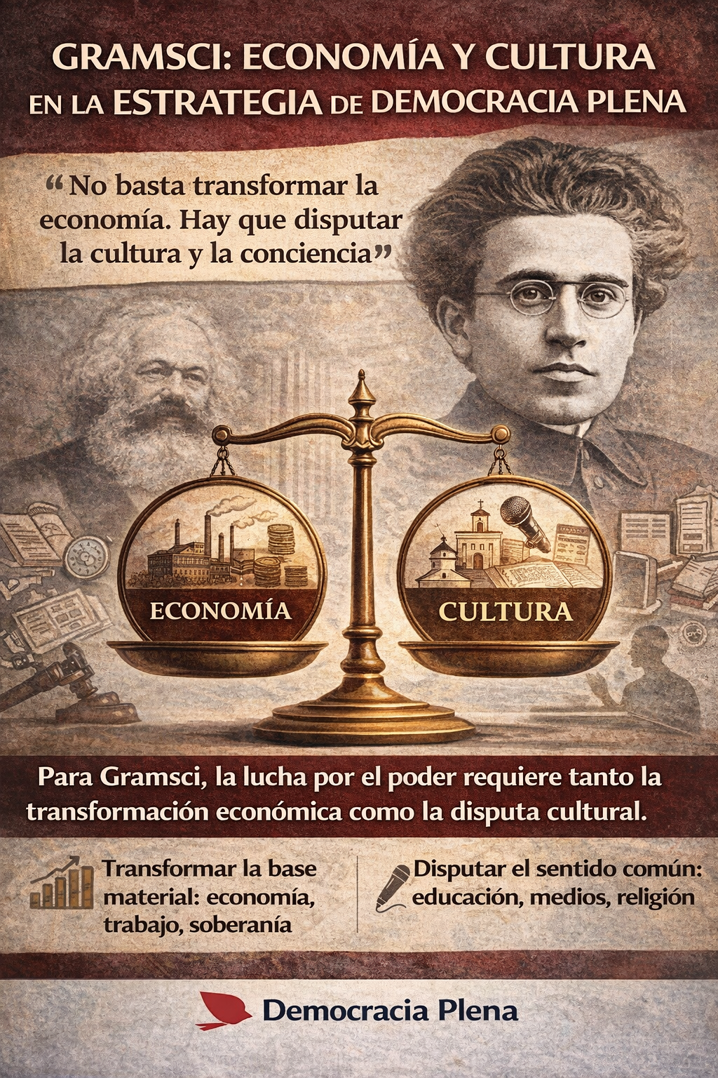 Una clase dirigente no coerciona, busca que su cosmovisi&oacute;n se convierta en sentido com&uacute;n