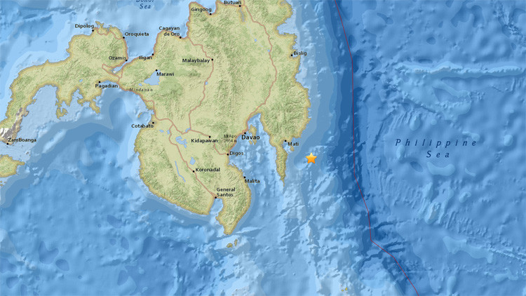 Un sismo de magnitud 6,5 sacude las costas de Filipinas: