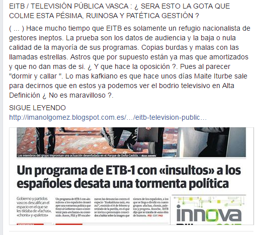 &iquest; SERA ESTO LA GOTA QUE COLME ESTA P&Eacute;SIMA, RUINOSA Y PAT&Eacute;TICA GESTI&Oacute;N ?