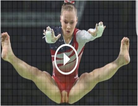 Unfassbar was dieser Turnerin w&auml;hrend einer Pr&auml;sentation in den olympischen Spiele passiert.  x  
