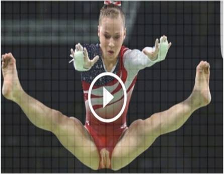 Unfassbar was dieser Turnerin w&auml;hrend einer Pr&auml;sentation in den olympischen Spiele passiert.
