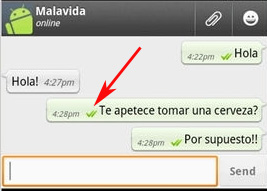 "S&iacute;ndrome del doble check" en WhatsApp
