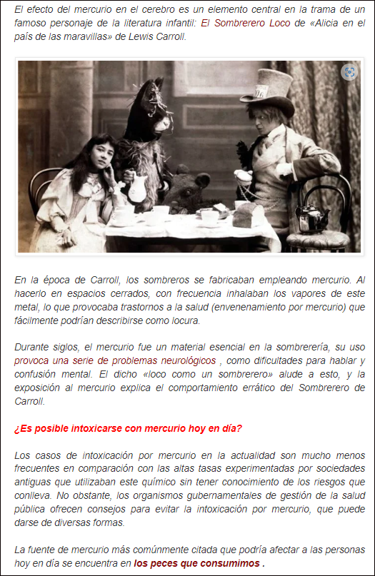 El mercurio en los alimentos: &iquest;Es su contenido tan perjudicial como dicen los expertos y no expertos