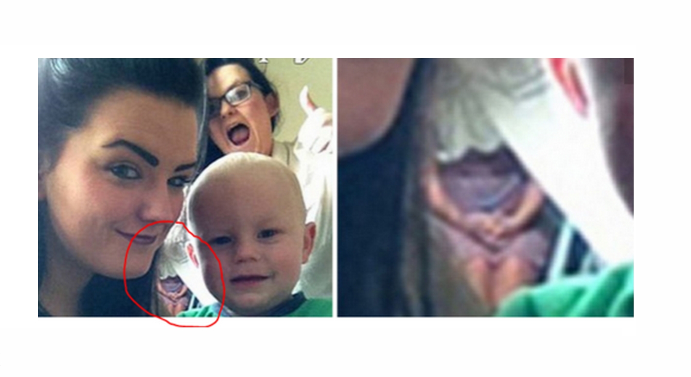 Se toma selfie con sobrino y aparece "ni&ntilde;a fantasma"