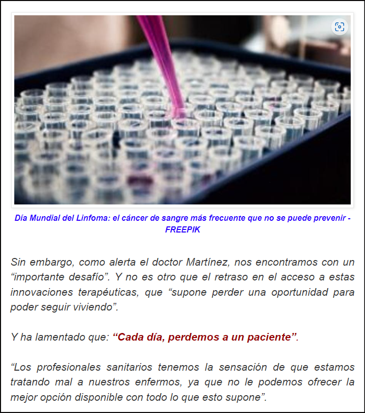 C&eacute;lulas CAR-T para c&aacute;ncer de sangre: &iquest;Por qu&eacute; no llega a todos? &iquest;Indecencia o Negligencia pol&iacute;tica?