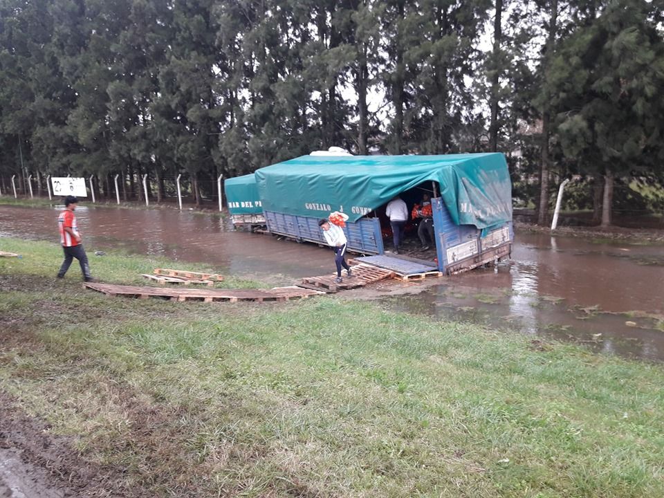 Un cami&oacute;n con acoplado despisto en la Ruta 2