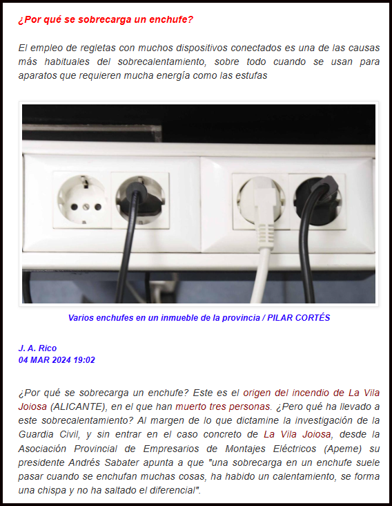 Alarma (otra vez): Enchufes el&eacute;ctricos sobrecargados y los incendios, a veces, mortales