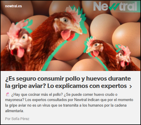  Una pregunta, hoy, muy repetida: &iquest;Se puede consumir pollo y huevos durante la gripe aviar?