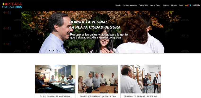 De cara a la campa&ntilde;a por la Intendencia, Arteaga renov&oacute; su p&aacute;gina web