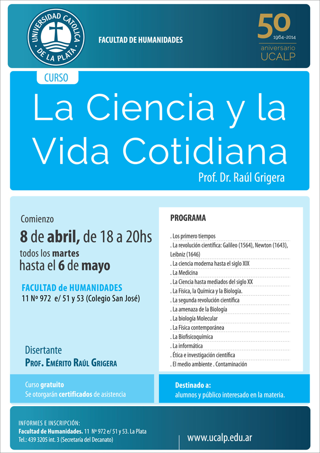 CURSO UCALP: LA CIENCIA Y LA VIDA COTIDIANA