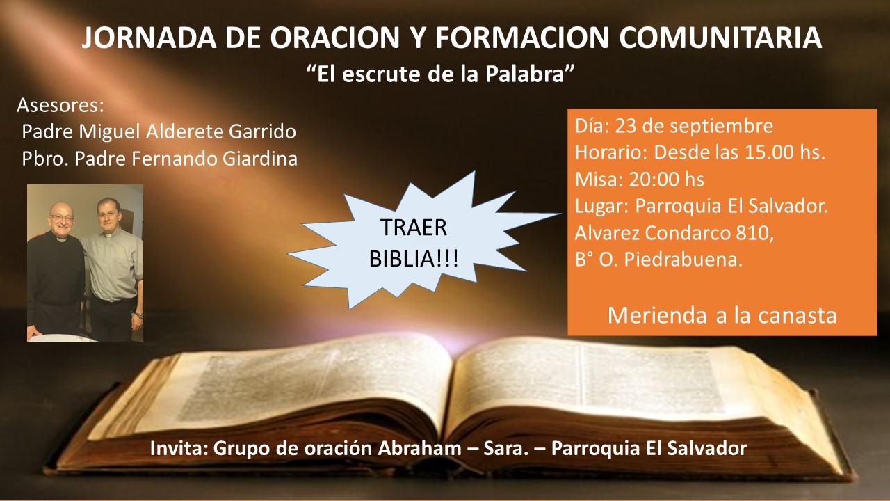 Jornada de Oracion y Formacion con el Escrute de la Palabra