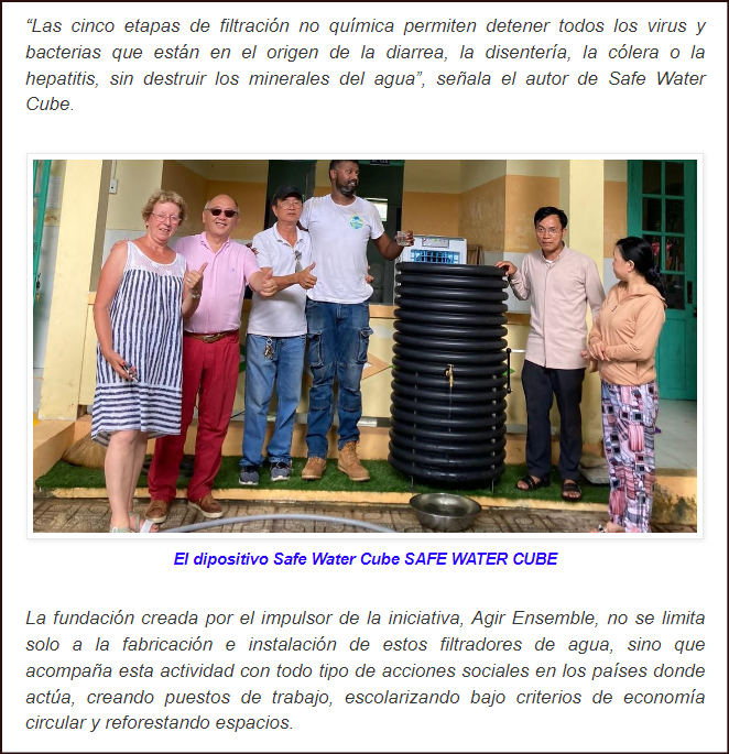  Safe Water Cube, un gran invento que potabiliza agua sin consumir energ&iacute;a