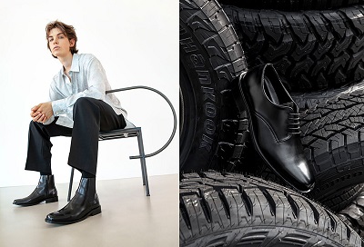 Hankook Tire Lanza calzado fabricado con llantas recicladas.