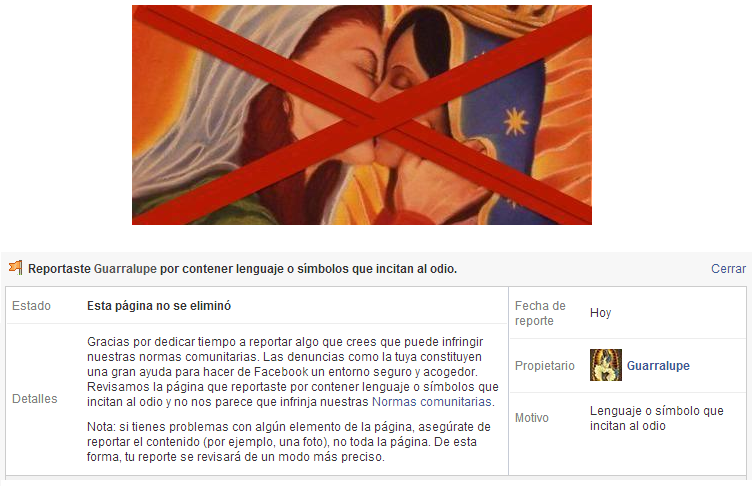 Facebook se niega a cerrar una p&aacute;gina que ataca a los cat&oacute;licos