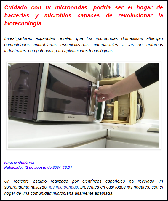  Los microondas a examen por su posible no tan buena seguridad antimicrobiana