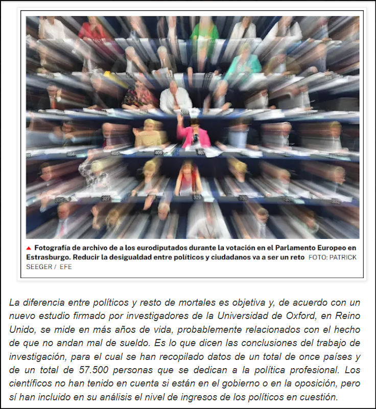  &iquest;Por qu&eacute; los pol&iacute;ticos viven m&aacute;s a&ntilde;os?: su sueldo, factor clave