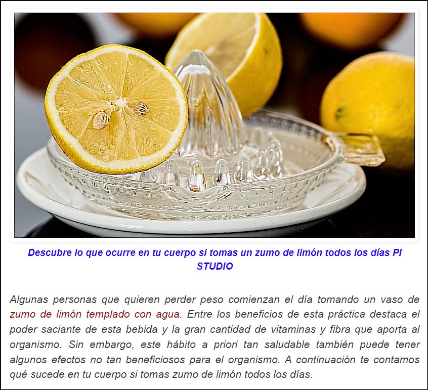  Zumo de agua con lim&oacute;n todos los d&iacute;as: Pros y contras