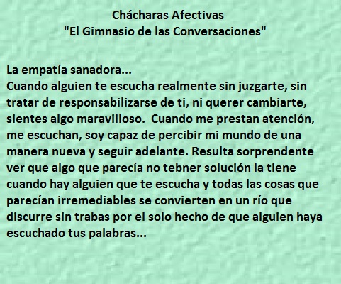 Ch&aacute;charas Afectivas "El Gimnasio de las conversaciones"