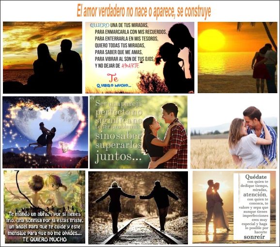 El amor verdadero no nace o aparece, se construye