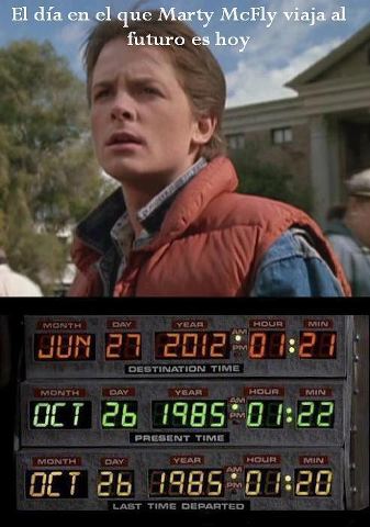 La verdadera fecha que viajan en VOLVER AL FUTURO II no fue en el 2012