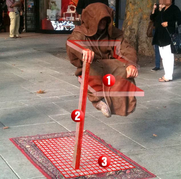 C&oacute;mo se mantiene una persona en el aire (levitaci&oacute;n callejera)