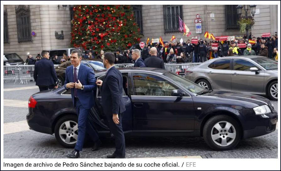  Coches oficiales y n&uacute;mero total de pol&iacute;ticos en Espa&ntilde;a, Francia y Alemania.