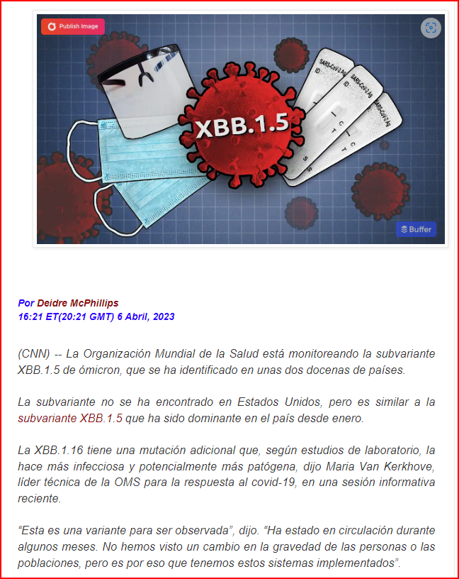 COVID-19: Nueva variante (XBB.1.5), que no es m&aacute;s grave, pero el virus sigue mutando y preocupando