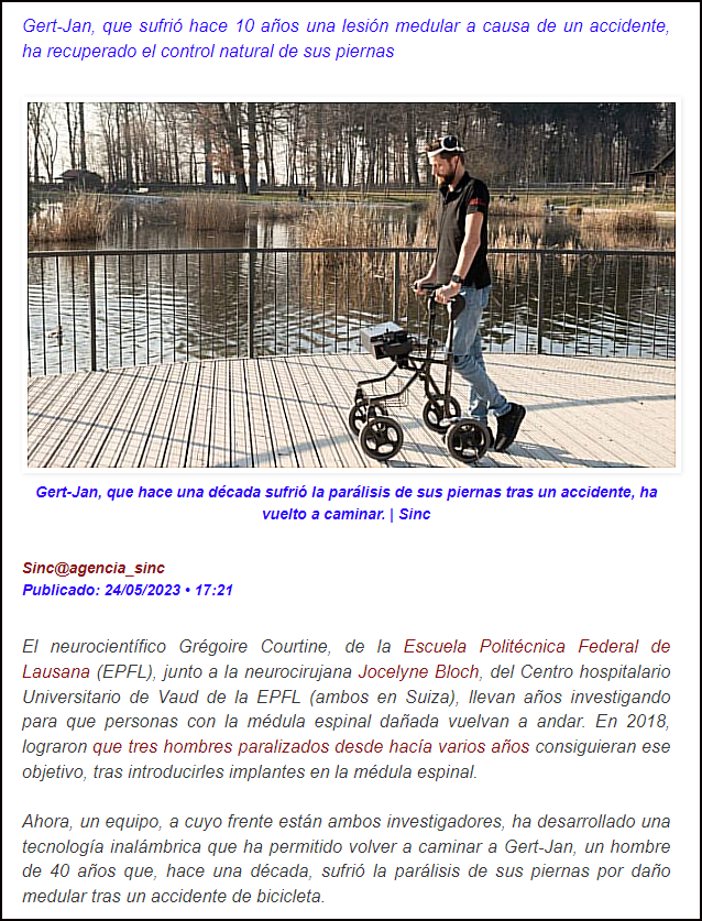 Tetraplejias, gran avance: Vuelve a caminar gracias a un dispositivo que controla con el pensamiento