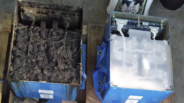 Jap&oacute;n muestran la bater&iacute;a calcinada del Boeing 787 que caus&oacute; el aterrizaje forzoso