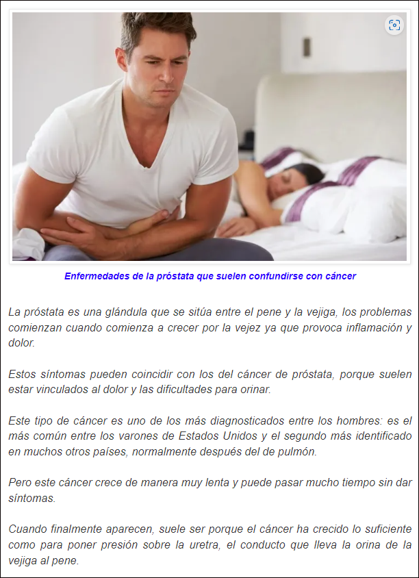 No todas las enfermedades de la pr&oacute;stata suelen diagnosticarse como c&aacute;ncer