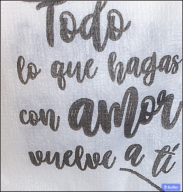  Todo lo que hagas con amor ...  